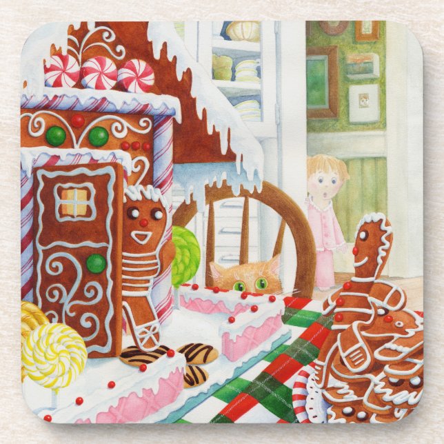 Porta-copo Duro DE SURPRESSÃO DE GINGERBREAD Portas copos plá (Frente)