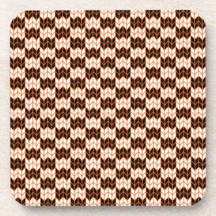 Porta-copo DURO DO KNIT DE VERIFICAÇÃO EM LARANJA PRETA Porta