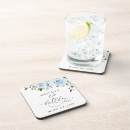 Porta-copo Dusty Blue Flowers, Greenery, Boho, Birthday