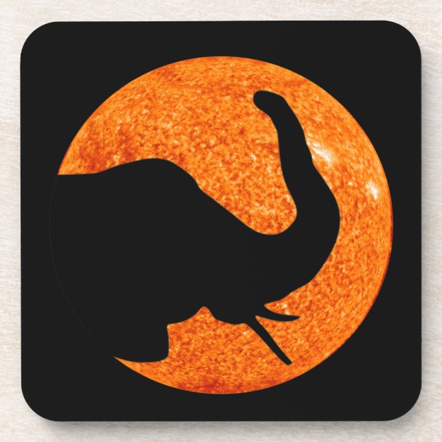 Porta-copo Eclipse Solar do Perfil do Elefante (Frente)