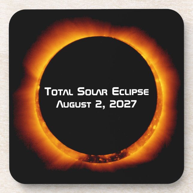 Porta-copo Eclipse Total do Sol do Século 2027 (Frente)
