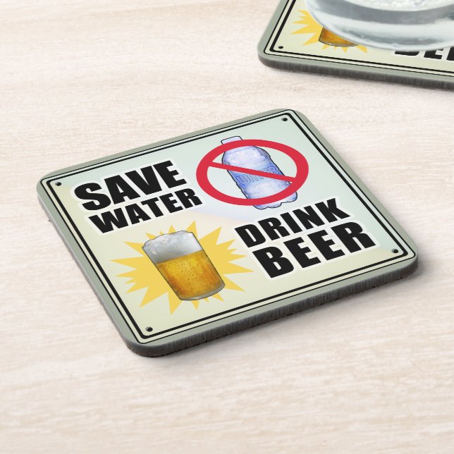Porta-copo Economize Água - Beba Cerveja (Left Side)