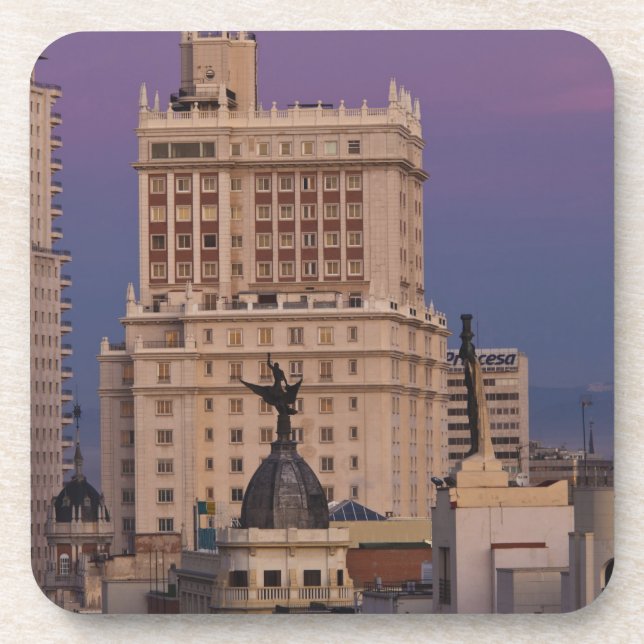 Porta-copo Edifícios ao longo da Gran Via e Edificio Espana (Frente)
