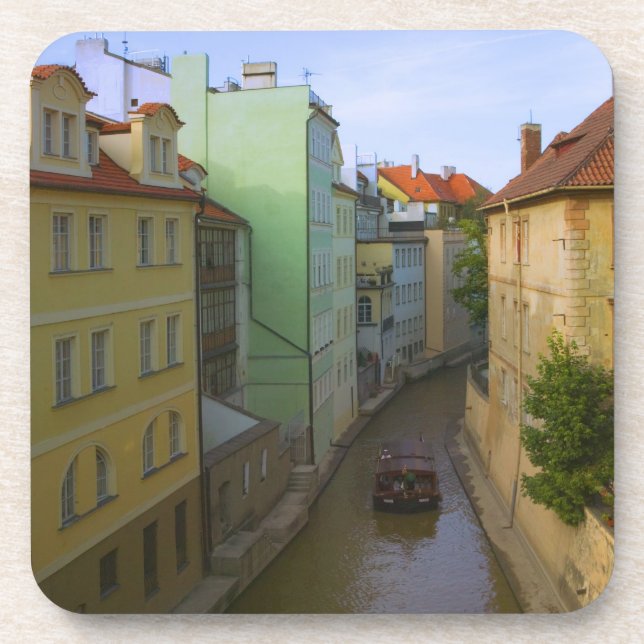 Porta-copo Edifícios históricos com canal, Praga, República T (Frente)