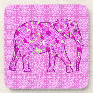 Porta-copo Elefante de flor - orquídea e magenta