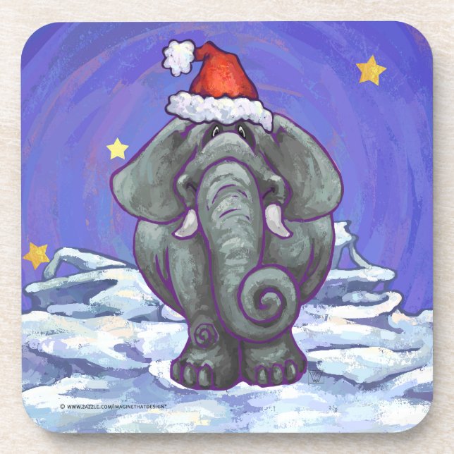 Porta-copo Elefante Natal (Frente)