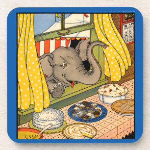 Porta-copo elefante puxando a cabeça pela janela