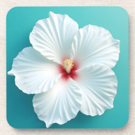 Porta-copo Elegância em Bloom: Harmonia do Hibisco Branco