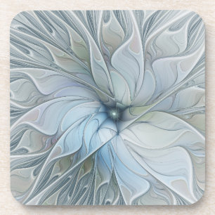 Porta-copo Elegante Beleza Arte Fractal Abstrata Moderna Flor
