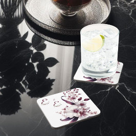Porta-copo Elegante Floral Personalizado 