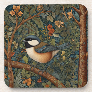 Porta-copo Elegante pássaro da floresta retrô