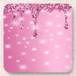 Porta-copo Elegante Pingente Brilhante Rosa Quente para Bebid