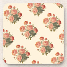 Elegantes Peônias Rosa Floral Vintage 