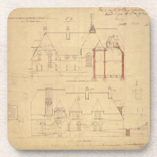 Porta-copo Elevações para a casa vermelha, charneca de Bexley