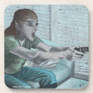 Porta-copo Elven Video Gamer Fantasy Plastic Drastic Coasters