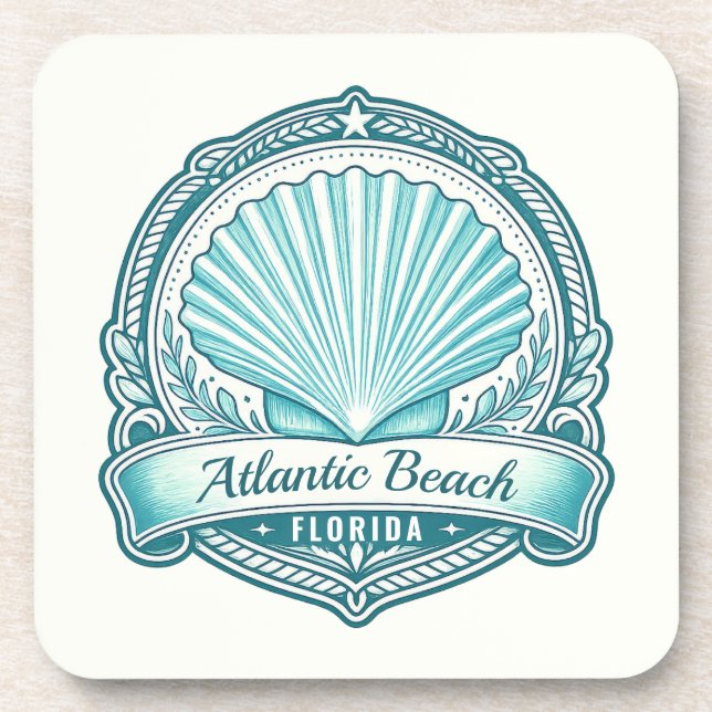 Porta-copo Emblema Costeiro de Atlantic Beach FL (Frente)