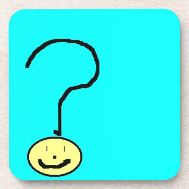 Porta-copo emoji do ponto de interrogação, arte digital por (Frente)