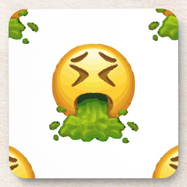 Porta-copo emoji vomitando (Frente)