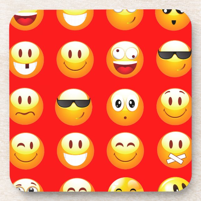 Porta-copo emojis vermelhos (Frente)