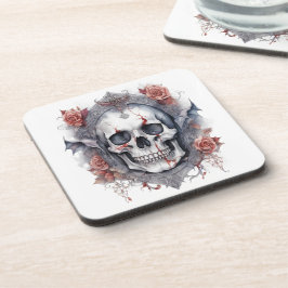 Porta-copo Encantando Arte Caveira Vampiro do Halloween