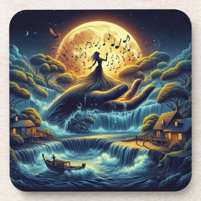 Porta-copo Encantando Serenata de Lua (Frente)