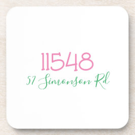 Porta-copo Endereço Pessoal Personalizado com Código Postal P