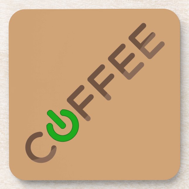 Porta-copo Energia do café (verde) (Frente)