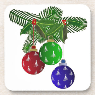 Porta-copo Enfeites Coloridos de Natal para Árvore