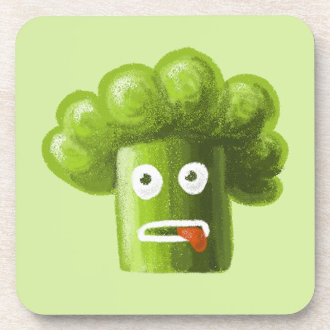 Porta-copo Engraçado Cartoon Broccoli (Frente)