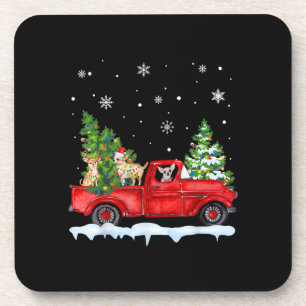 Porta-copo Engraçado Chihuahua com Férias de Natal de Caminhã