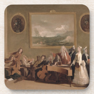 Porta-copo Ensaio de uma ópera, c.1709 (óleo em canvas) 2