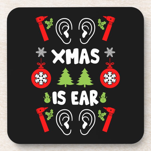 Porta-copo ENT Doctor Christmas (Frente)