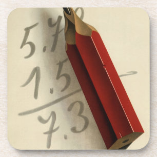 Porta-copo Equação Matemática com Lápis Vermelho, Negócios Vi