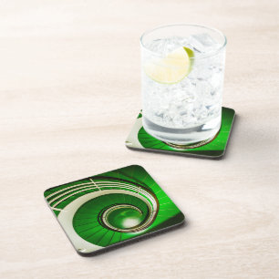 Porta-copo Escada Circular Verde