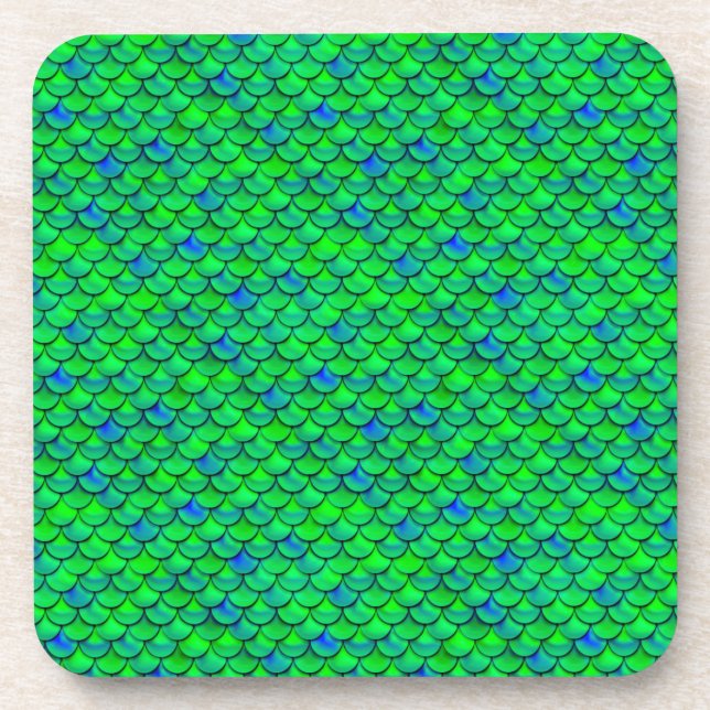 Porta-copo Escalas Azuis Verde de Queda (Frente)