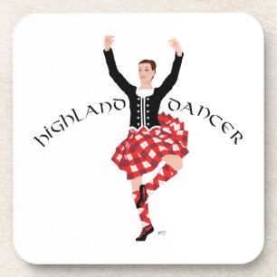 Porta-copo Escócia Highland Fling - Xadrez vermelha