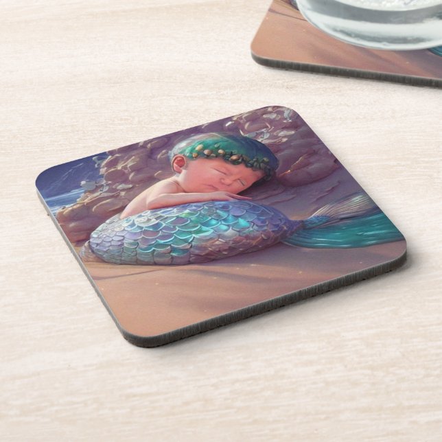 Porta-copo Escove Uma Pequena Sereia. (Left Side)