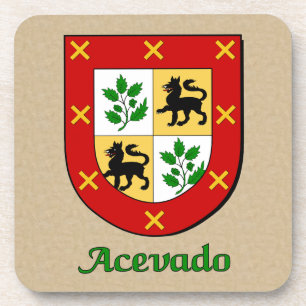 Porta-copo Escudo da família Acevado