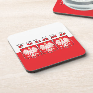 Porta-copo Escudos de Sinalizador de Águia Polônia