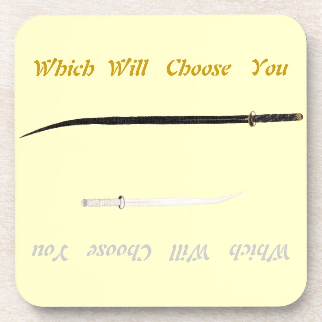 Porta-copo Espadas de Lenda: Qual a sua escolha? (Frente)