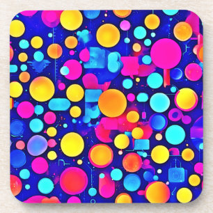 Porta-copo Espectro de Círculos Abstratos Coloridos