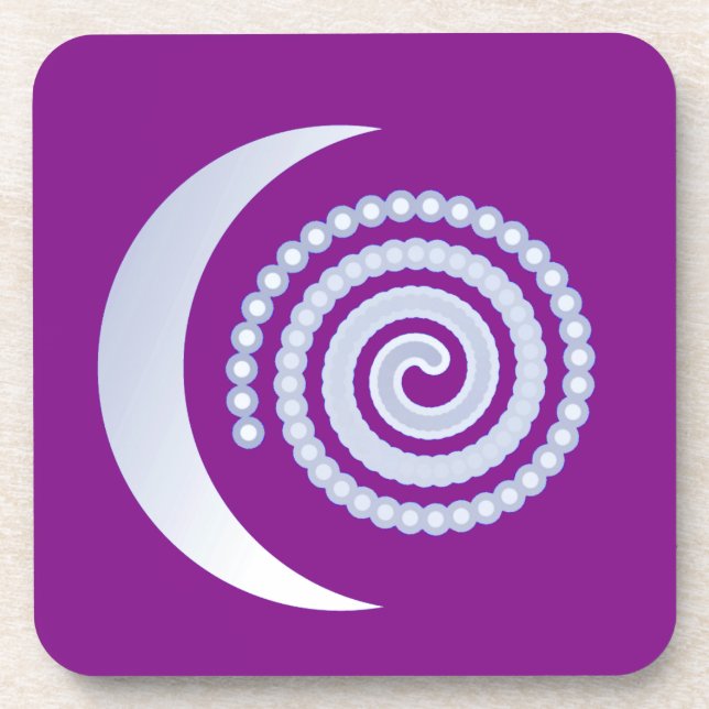 Porta-copo Espiral da Lua Silver em roxo (Frente)