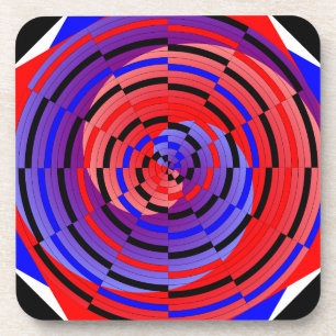 Porta-copo Espiral vermelho e azul de Kenneth Yoncich
