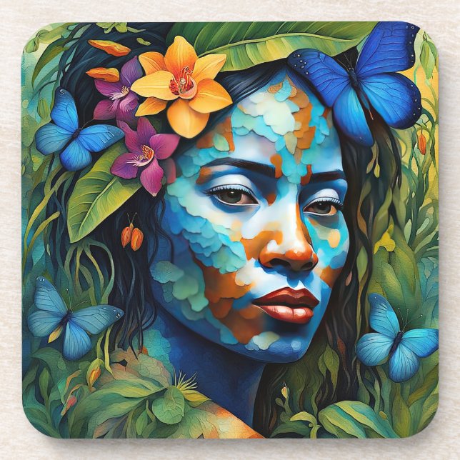 Porta-copo Espírito Orquídeo "Yarumi" - Mulheres Na Amazônia (Frente)