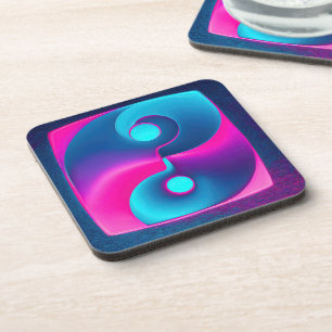 Porta-copo Espiritualidade Radiante: Vibrante Yin Yang Rosa e