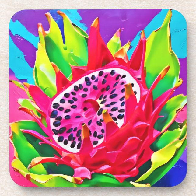 Porta-copo Esplendor de Fruta Neon Dragon (Frente)
