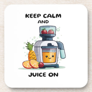Porta-copo Espremedor de Frutas Mantenha a Calma e Juce Saúde
