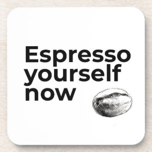 Porta-copo Espresse-se agora Coffee Cote Coffee Cote com Bean