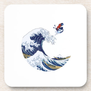 Porta-copo Esqui na onda de Excelentes do japonês Kanagawa