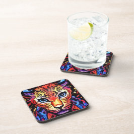 Porta-copo Esse Visual Colorido de Leopardo 